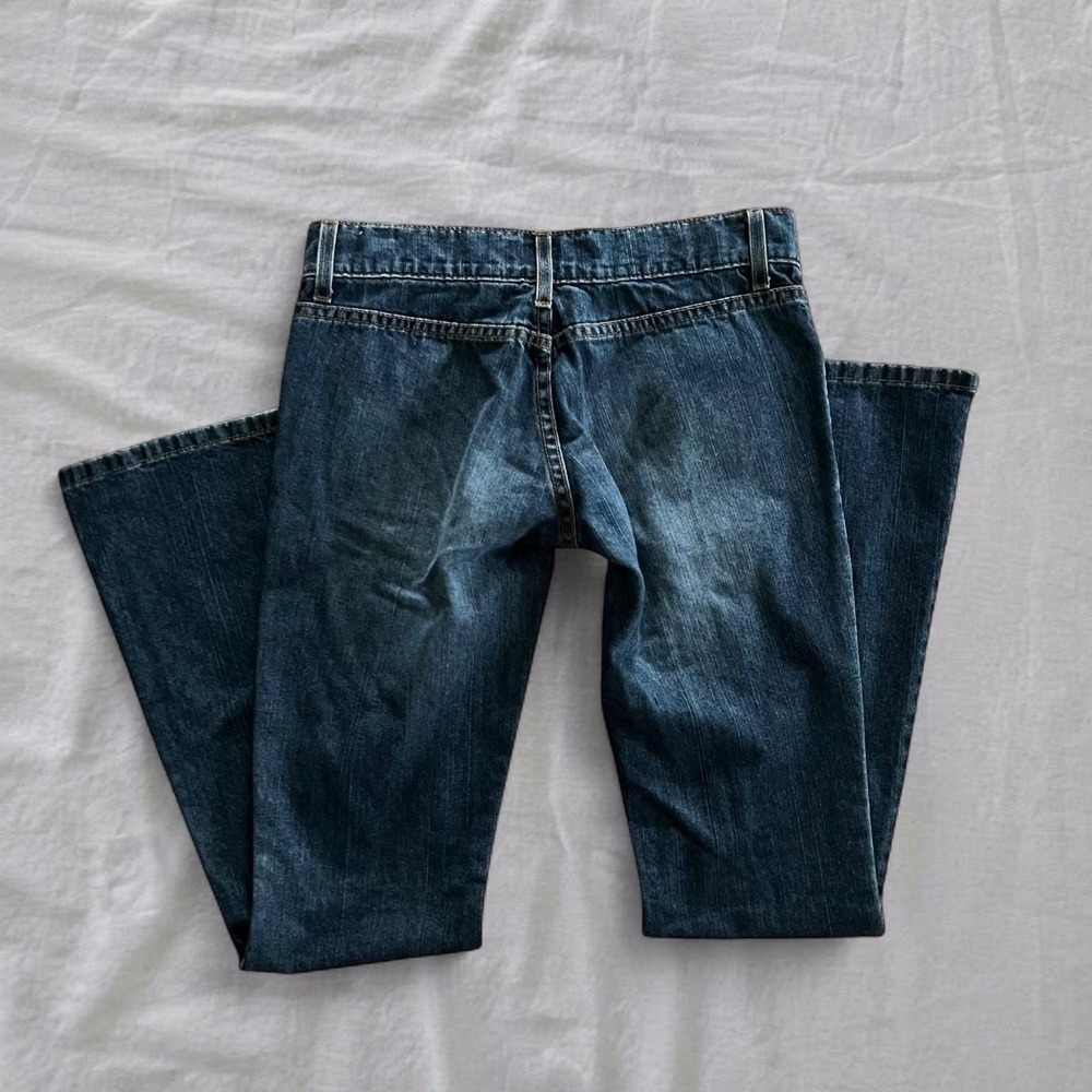 Juicy Couture Vintage Y2K Low Rise Flare Jeans Dark Wash Blue Denim 26 - Picture 3 of 4